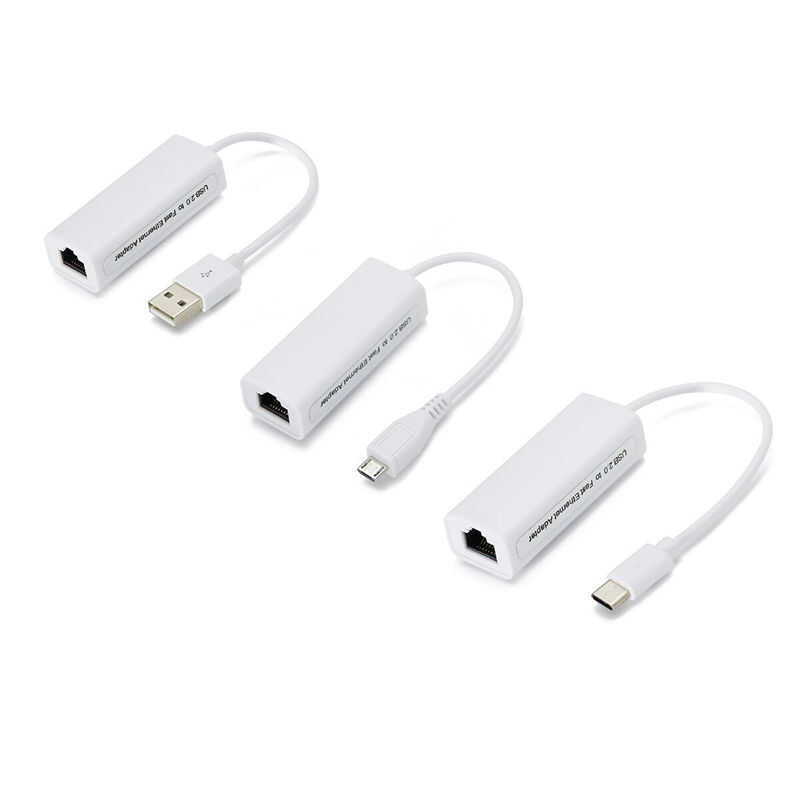 USB To Rj45 Ethernet Cable Splitter Extend Adapter Micro Usb2.0 100Mbps ...