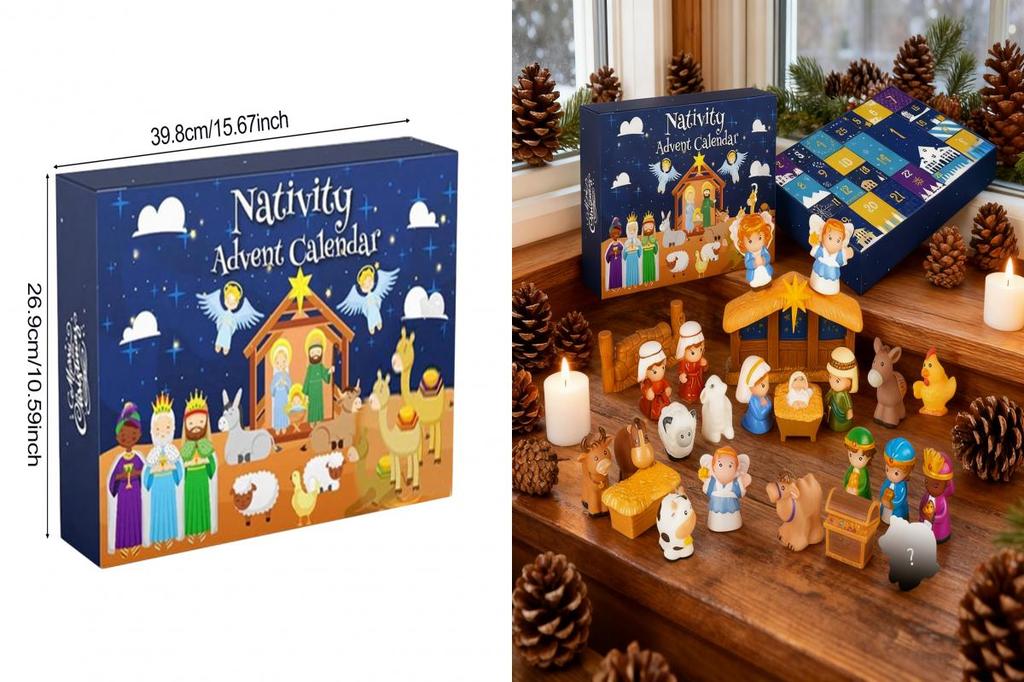 LVST_ Nativity Scene Advent Calendar: Countdown to Christmas with 25 ...