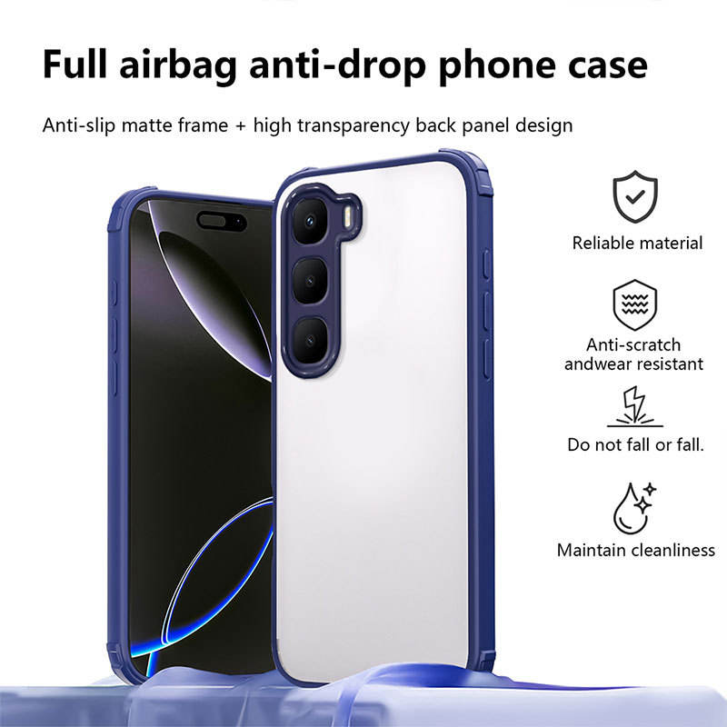Matte transparent acrylic protective case compatible with infinix Hot ...