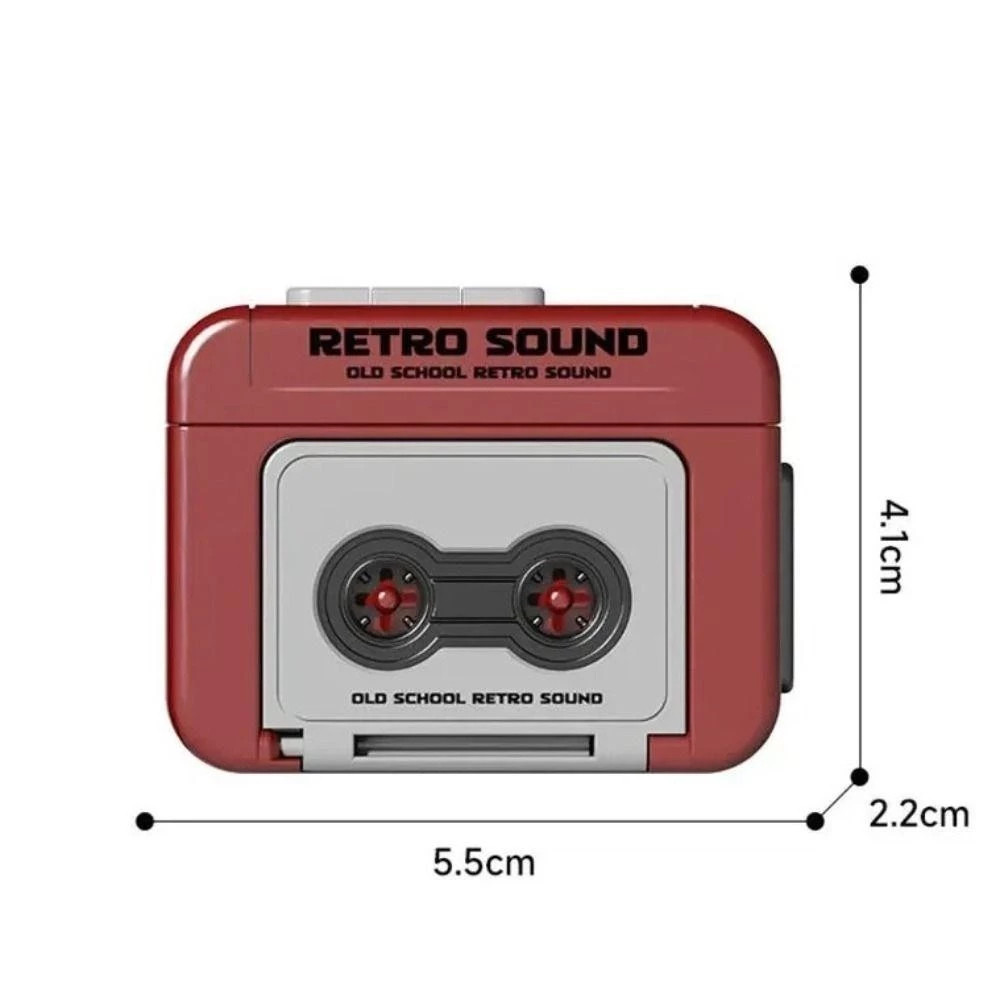 Mini Retro Cassette Recorder Couple Gift Keychain Fun Music Box Pendant ...