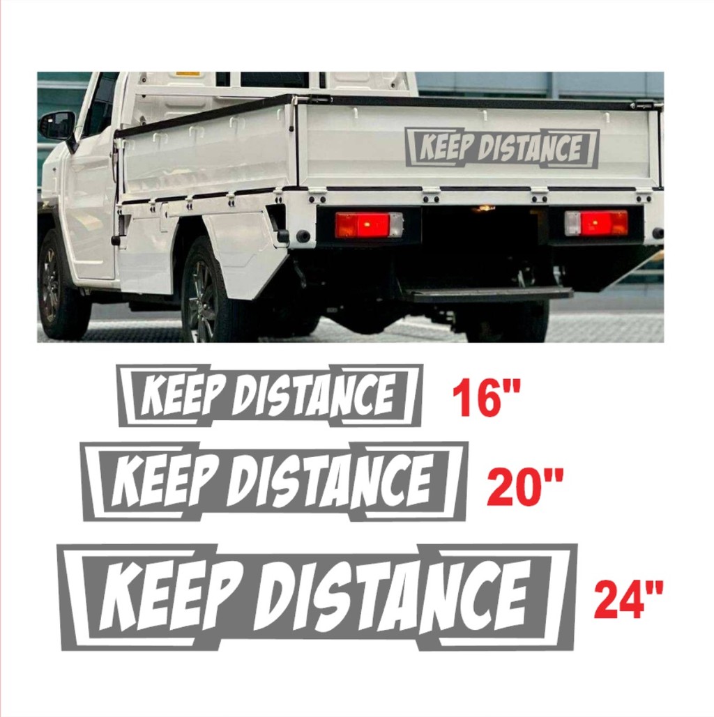 KEEP DISTANCE sticker waterproof automotive stickers | Shopee Philippines