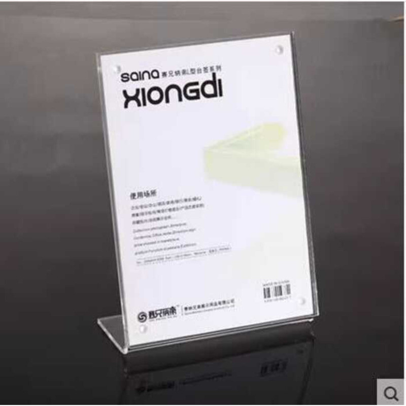 L-shaped Acrylic Strong Magnetic Desk Sign L6001 Display Signage ...