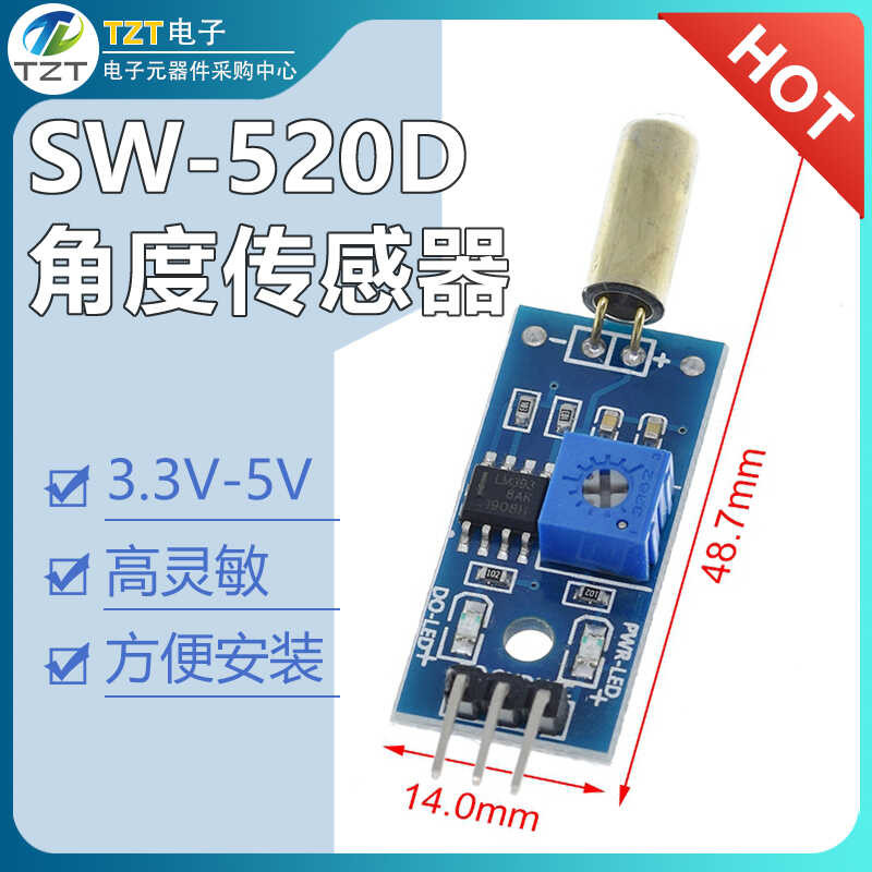 Golden SW-520D Angle Ball Switch Tilt Sensor Module 3-Wire Jxinw ...