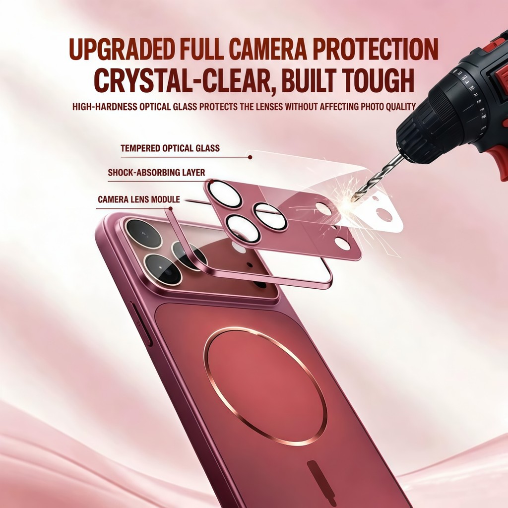 Luxury Burgundy Magnetic Phone Case for IPhone 18 Pro Max 17 16 15 14 ...