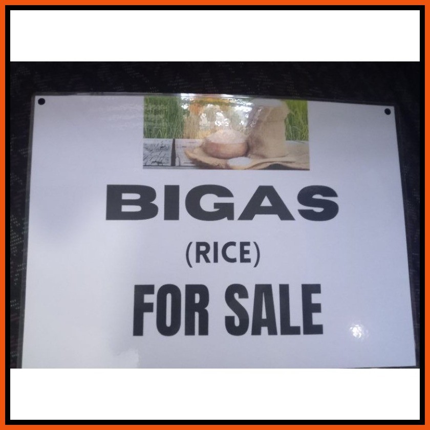 Laminated Bigas for Sale Signages A4 Size makapal 250mic glossy matibay ...