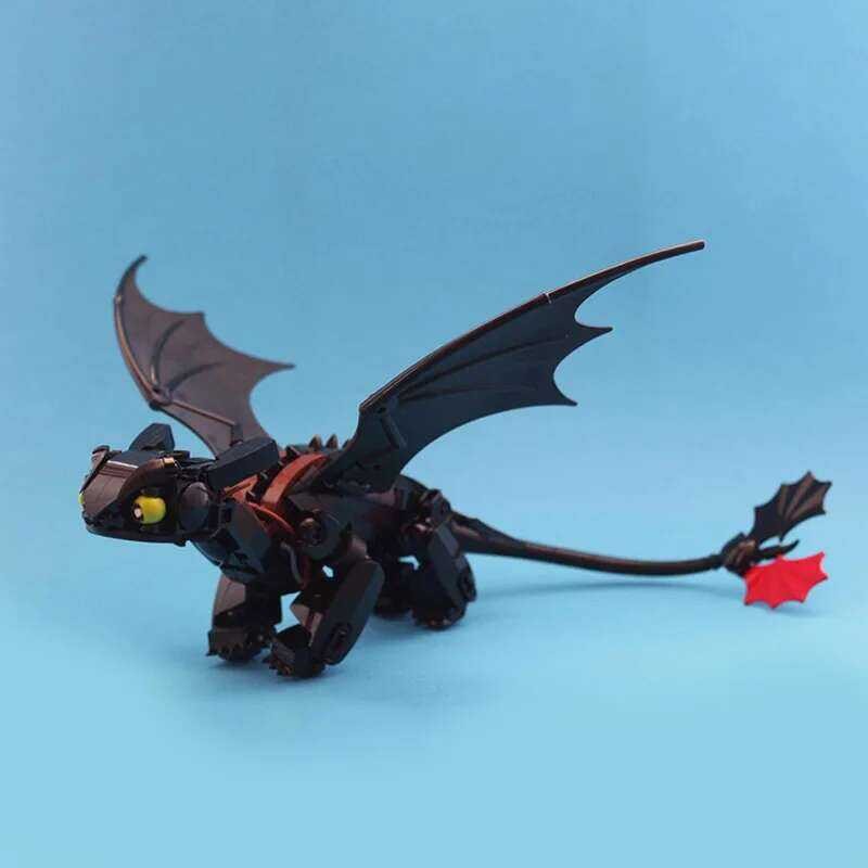 Y 249Pcs MOC Fantasy Monsters Toothless Models Building Blocks Creative ...