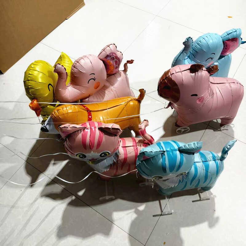 Market Stall Night Running Balloon with Wheels Walking Animal Balloon ...