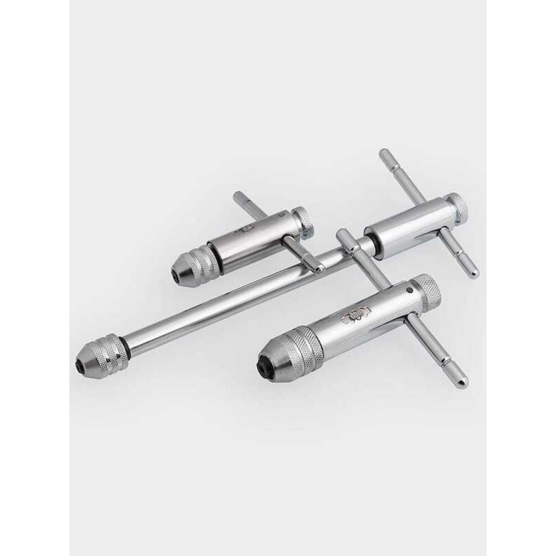 Adjustable Ratchet Hand Tap T-Type Extended Rod Tool Manual Wrench ...