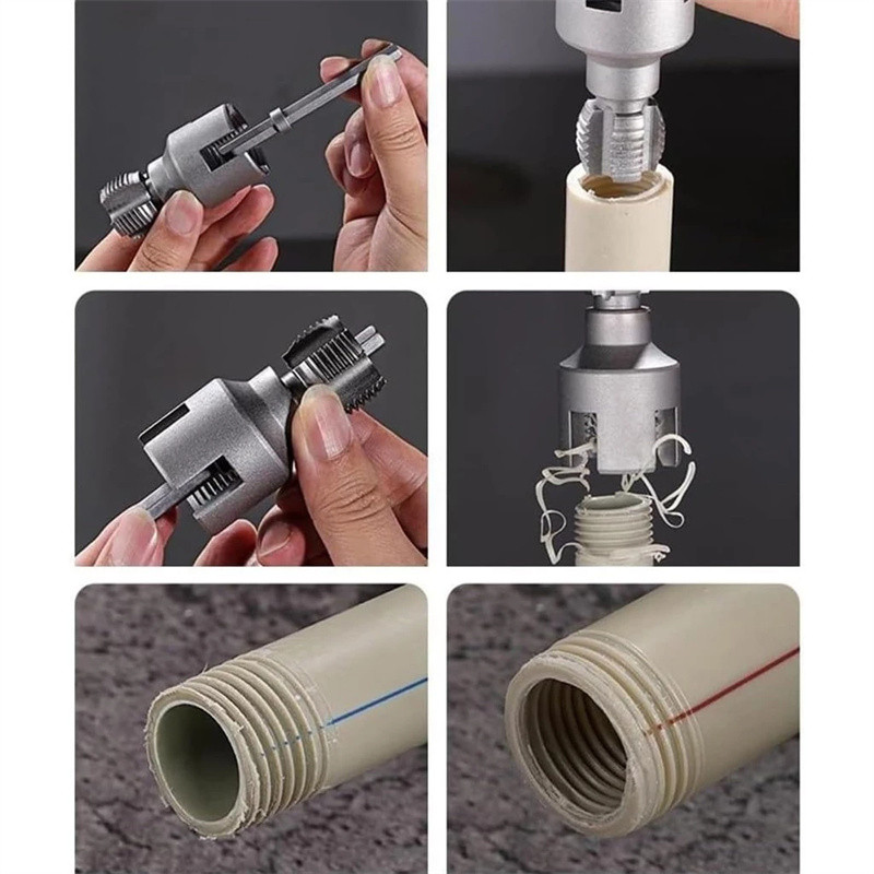 Pipe Thread Cutting Tool Electric Drill Compatible PVC Pipe Threader ...