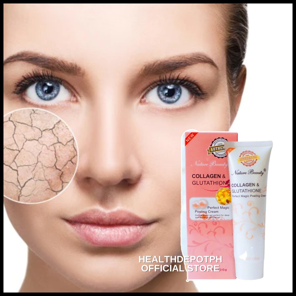◰ ☩ NATURE BEAUTY Collagen With Glutathione Perfect Magic Peeling Cream Gentle Exfoliating Treatmen