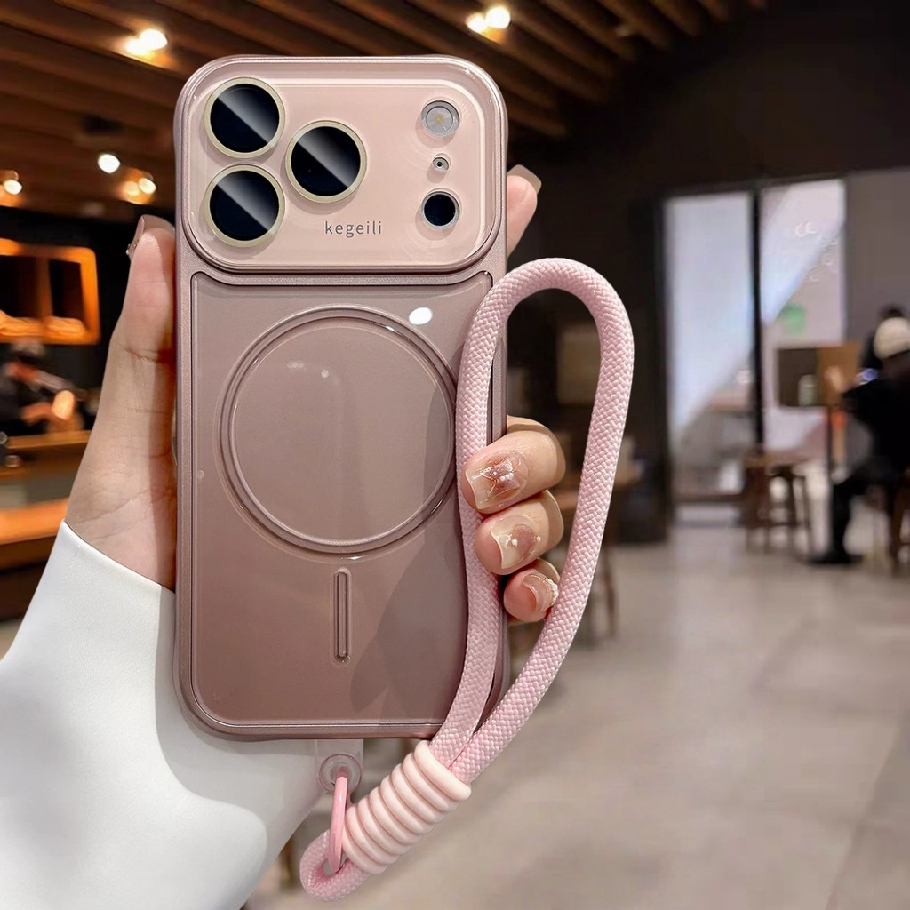 New Big Window Phone Case Mimic iPhone 17 Series Luxury Cherry Red ...
