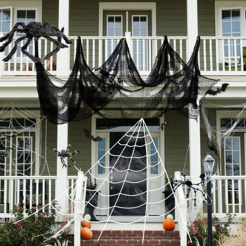 Halloween Black Horror Gauze|Halloween Party Decorations|Scary Haunted ...