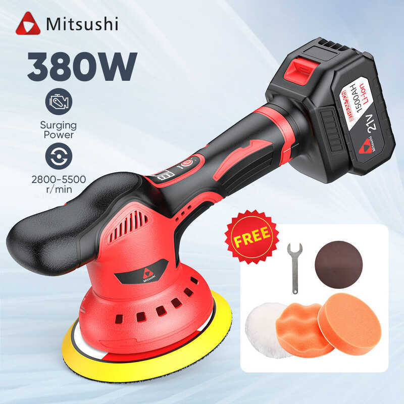 Mitsushi Cordless Car Buffer 1 21V Rechargeable Lithium Batteries ...