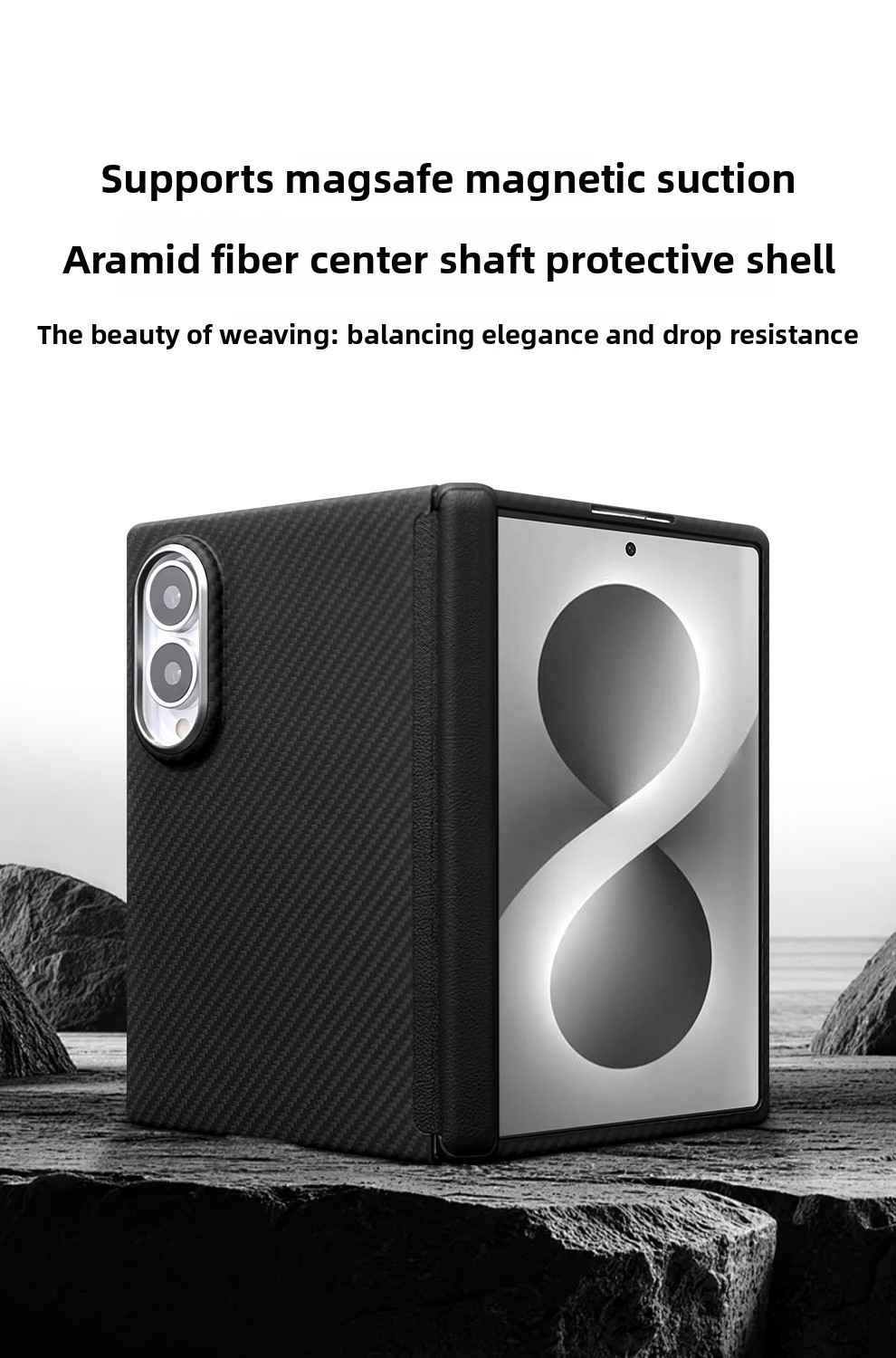 Magnetic Aramid Fiber Case for Samsung Galaxy Z Fold8, Full Hinge ...