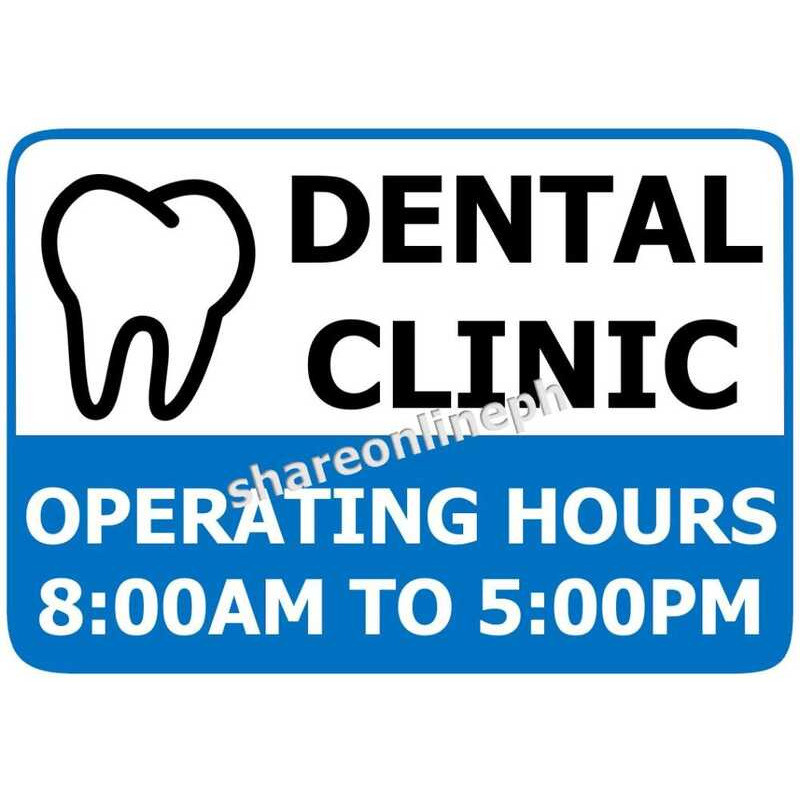 Dental Clinic Signages Sticker Signage Sign Boards Wall Decor Ce3 ...