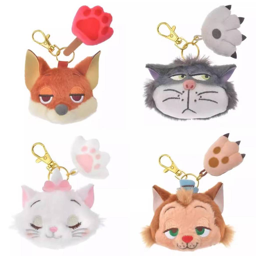 ☑♥ Cartoon Meatball Mary Cat Nick Lucifer Paw Ice Cream Plush Keychain ...
