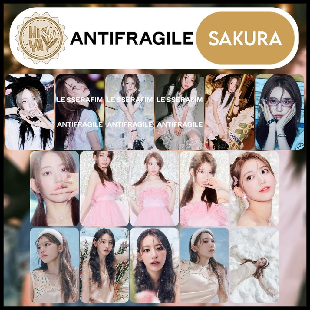 ◿ ♚ [UNOFFICIAL] LE SSERAFIM Antifragile Concept Photocard Set