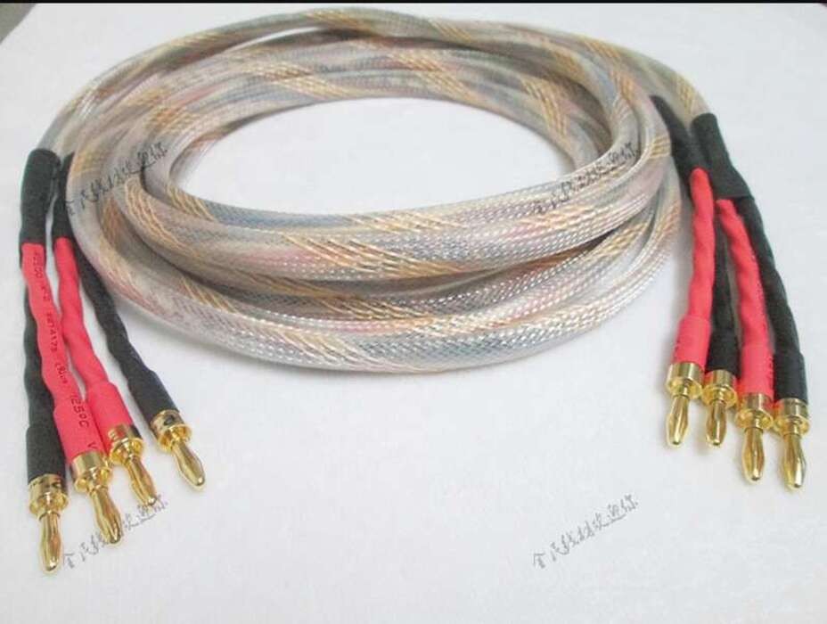 Original American Antique Colorful Hemp Wire Speaker Cable Audiophile ...