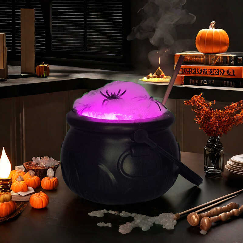 Quirky Halloween DIY Witch Color-Changing Stirring Pot Set Party Table ...