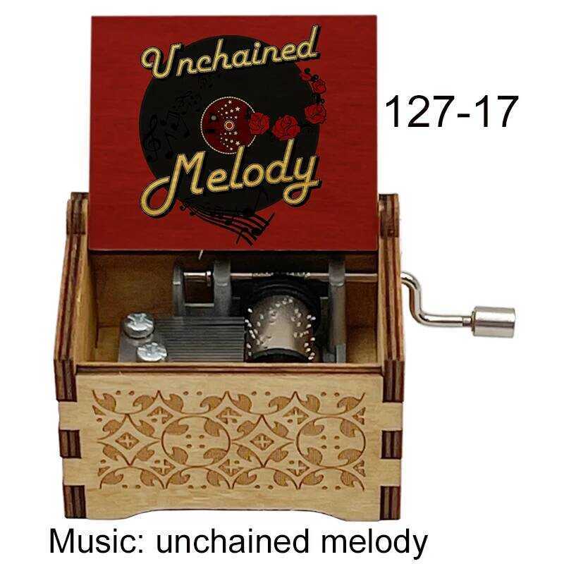 Classical Unchained Melody Music Box, Wooden Hand Musical Box For ...