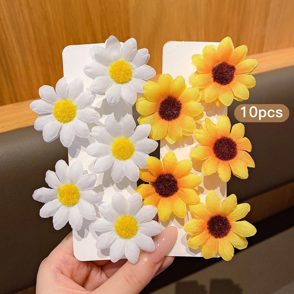 10pcs Sunflower Hair Clips Cute Headflowers Suitable for Daily Use ...