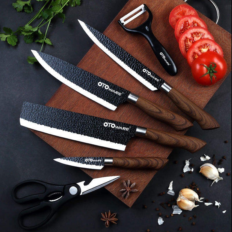 High Quality Stainless Steel Multifunction Kitchen Knife Sets 6-Piece ...