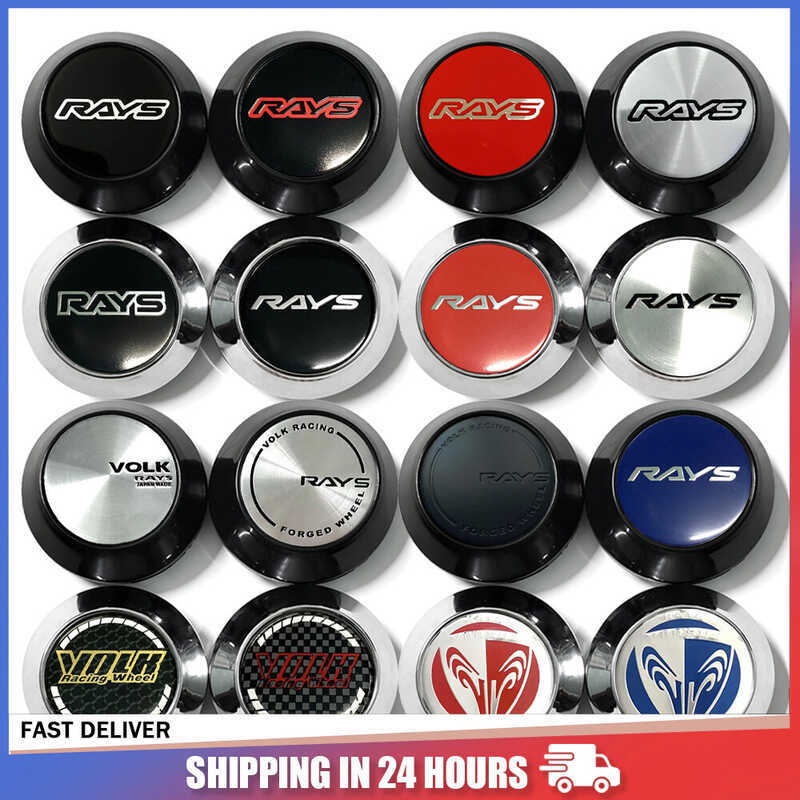 [Fast Shipping] 4Pcs 68Mm Rays Center Caps Car Sport Rim Wheel Cap VOLK ...