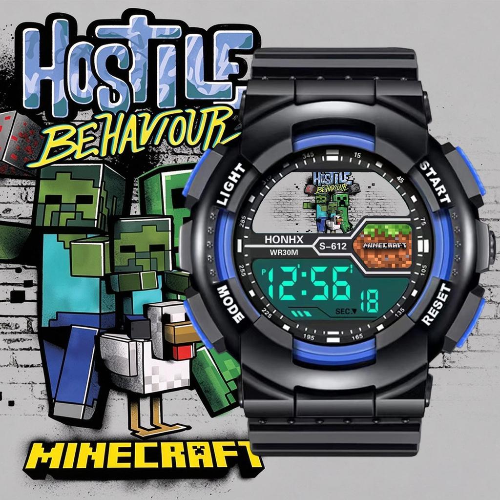 MC Digital watch for students with a Minecraft game design, large ...