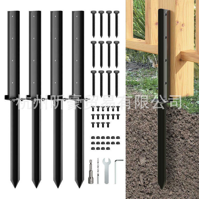 Kit Heavy-Duty Steel Stake Anchor Ground Nail Inclined Broken Fence ...