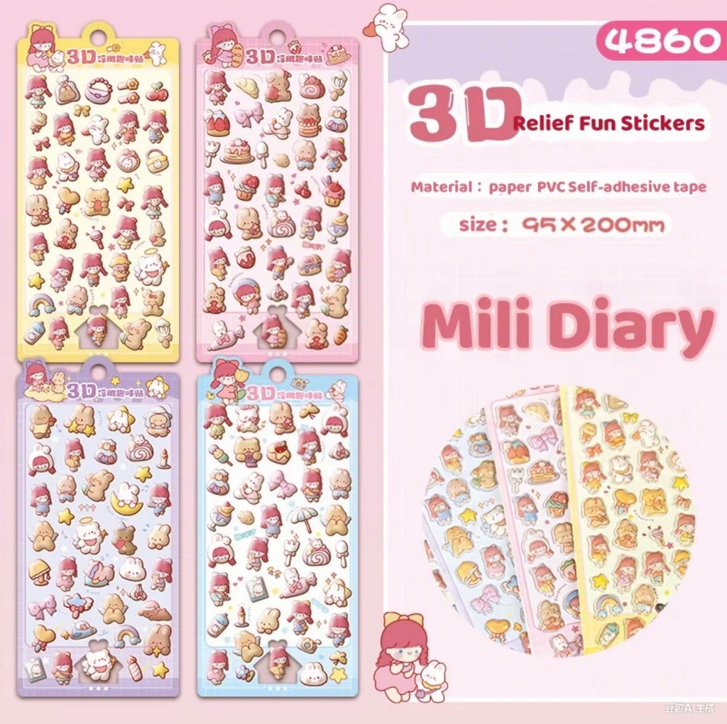 3D Cute Capybara Animal Stickers, PVC Eco-Friendly Self-Adhesive, 1 ...