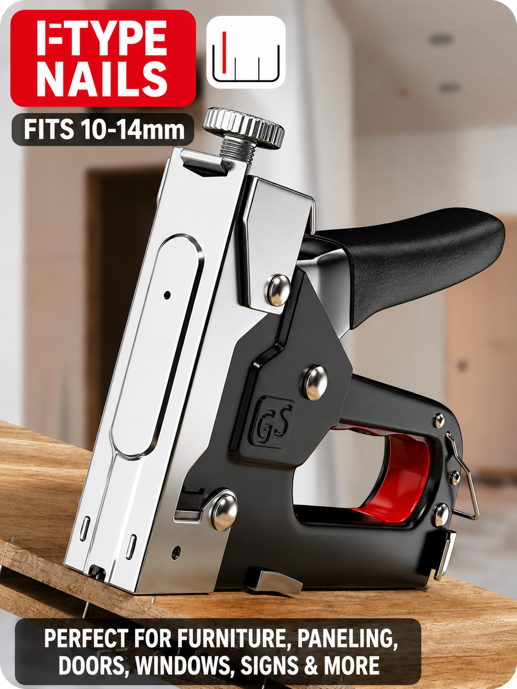 3-in-1 Staple Gun Tacker Heavy Duty Nail Gun Nailer for Upholstery ...