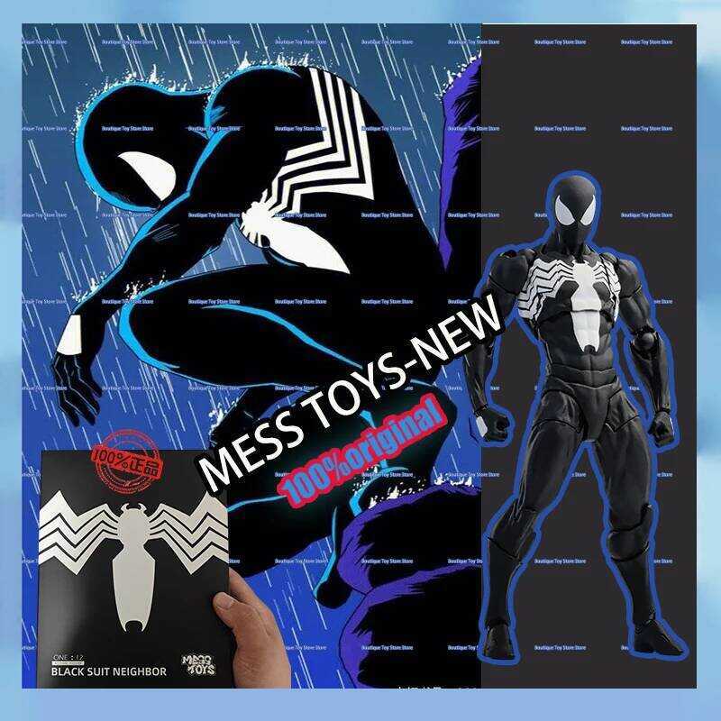 Stock In 2025 New Ct Black Red Spider Mess Toys Anime Action Figure ...