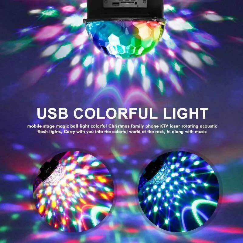 Original Rotating Magic Ball Disco Light RGB 6 Color LED Mp3 Stage ...