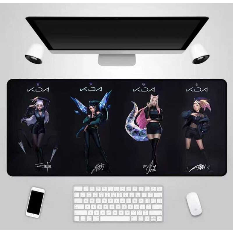 KDA ALL OUT League Of Legends Gaming Mouse Pad Customized 3Mm Thickness ...