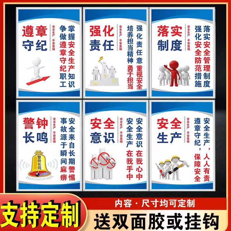 Safety Production Workshop Slogans Factory Promotional Posters Wall ...