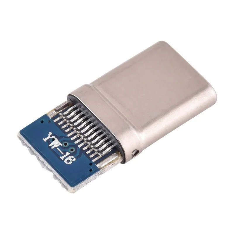 10PCS USB 3.1 Type C Connector 24 Pin Male Socket Fast Charging+Audio ...