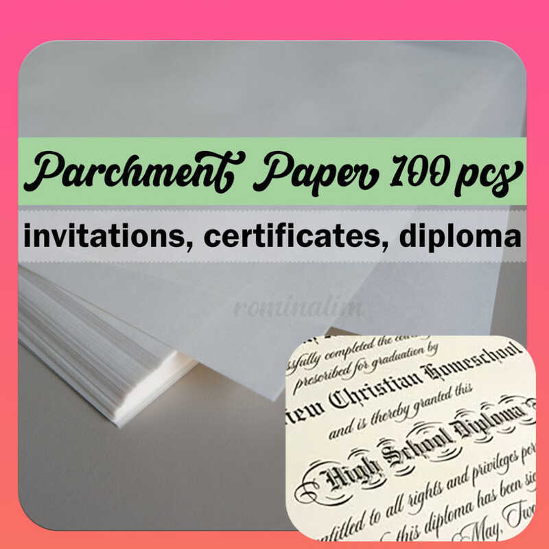 Parchment Paper 80Gsm A4 100Pcs Certificate Diploma Invitation 216 ...
