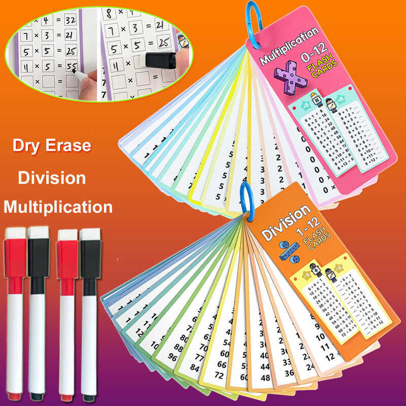 【Quick Math Practice X ÷ 】Multiplicative Division Flash Cards With ...