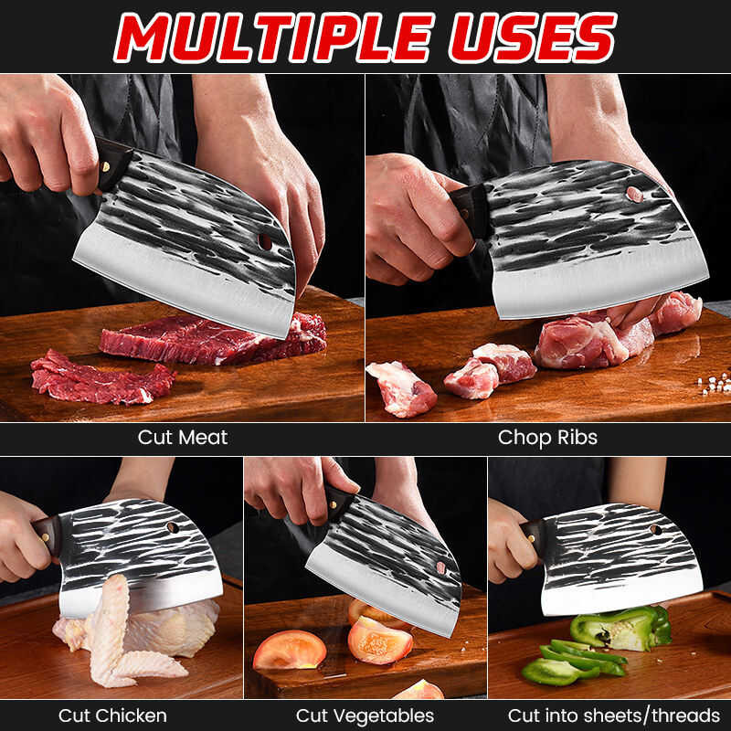 GLTY Bone Boning Chef Forged Kitchen Japanese Butcher Knife Chopping ...