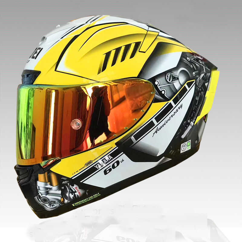 SHOEI X14 Full Face Motorcycle Helmet GOLDEN YAMAHA R1m Riding ...