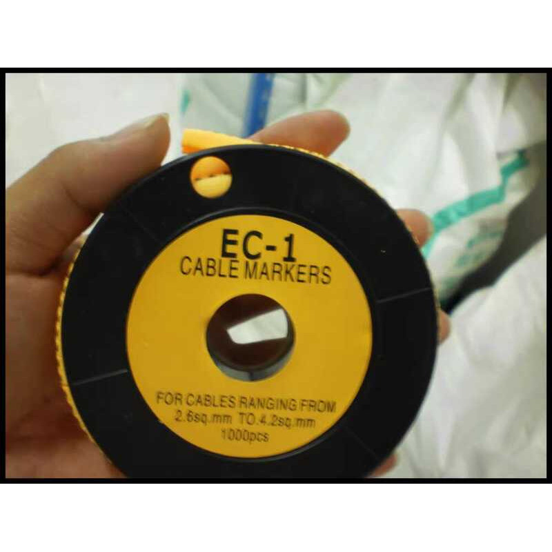 Marking Label Number Tube Network Cable Tag EC-2 Yellow Suitable for 4 ...
