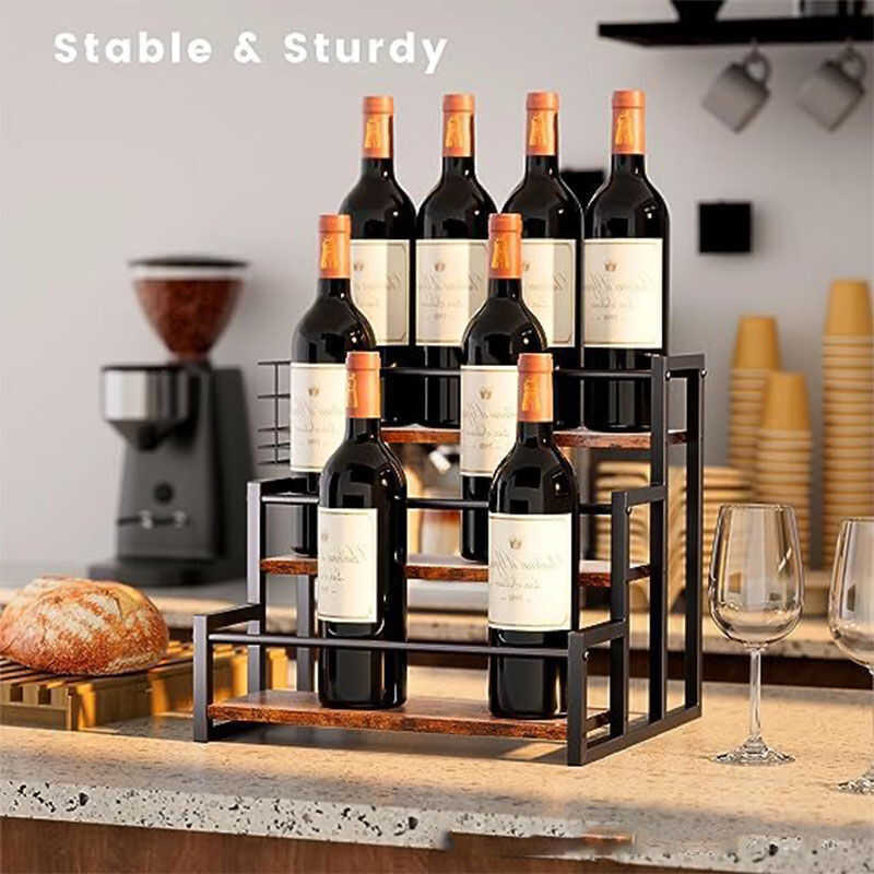 Coffee 3-Tier Syrup Rack Organizer Condiment Wine Rack Organizer Steel ...