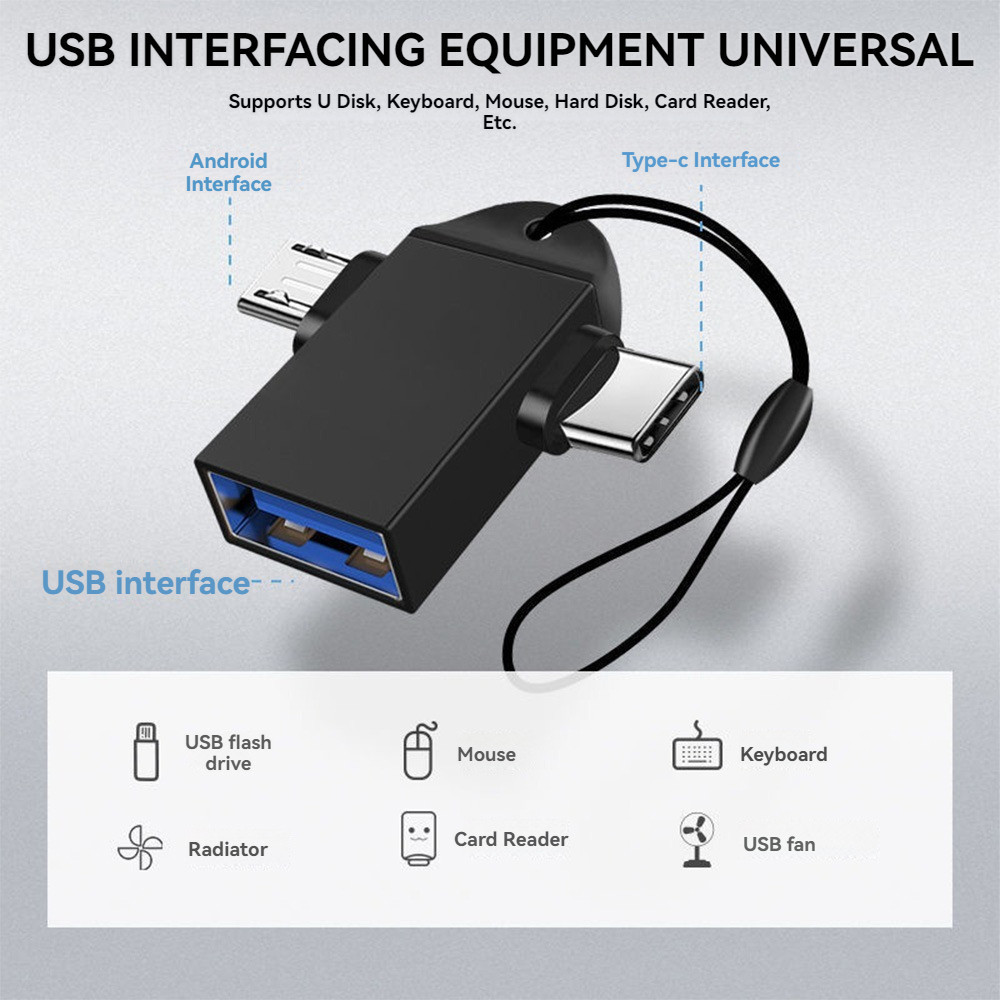 Adapter Otg Android Lanyard To Computer G 2-In-1 Card Type-C Phone Usb ...
