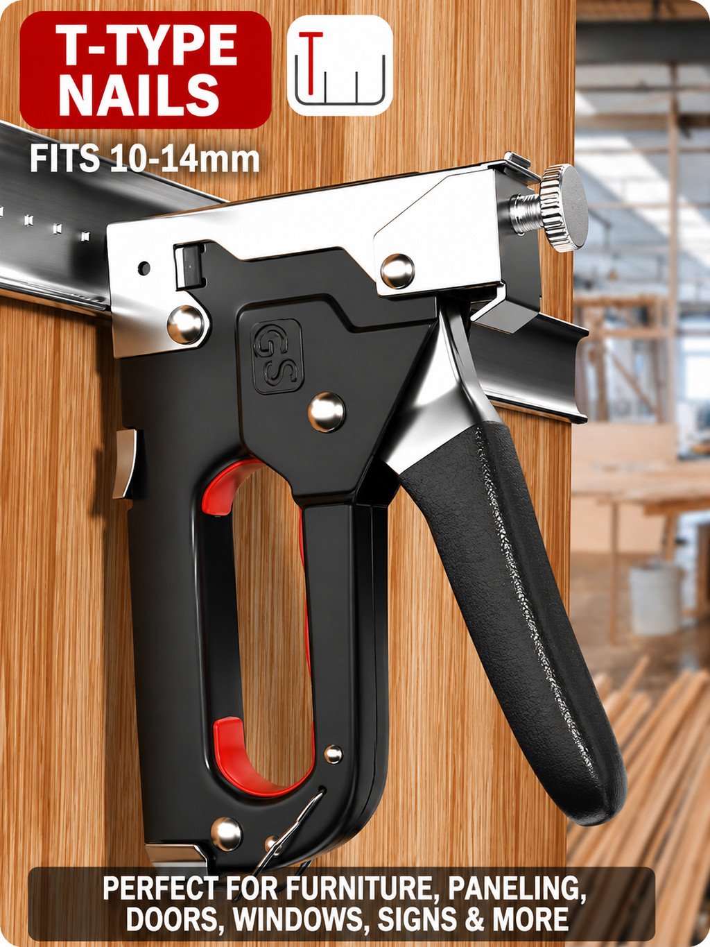 3-in-1 Staple Gun Tacker Heavy Duty Nail Gun Nailer for Upholstery ...