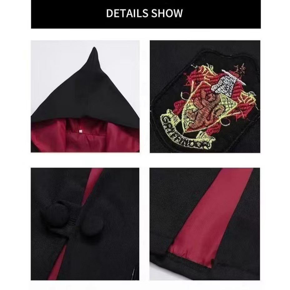 HP Magic Cloak School Uniform Book Movie Character Costume Magic Robe ...