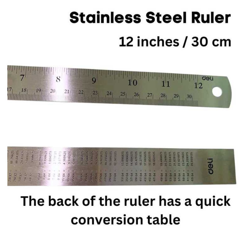 Stainless Steel Ruler 12 Inches / 30Cm 669 | Shopee Philippines