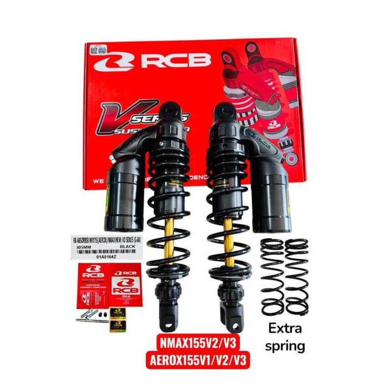 RCB VD SERIES 305Mm Nmax155 V2/V3 / Aerox155 V1/V2/V3 GOLD BLACK RACING ...