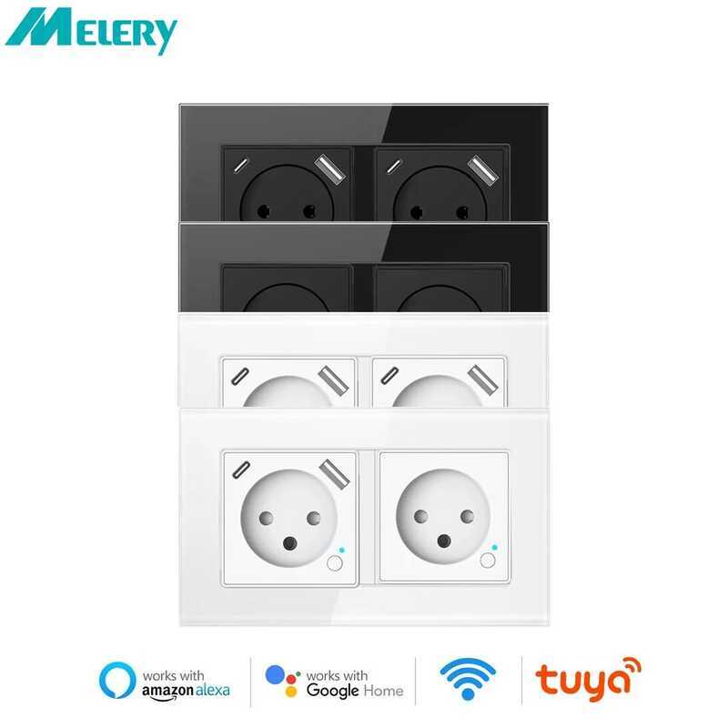 43 Melery 1 Tuya Wifi Smart Dual Israel Wall Socket Power Plug Outlet ...