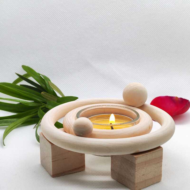 Solar System Themed Wooden Candle Holder Solar Orbital Movement ...