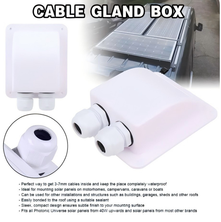 Double Wire Entry Gland Box Connector Solar Panel Roof Wire Entry Cable ...
